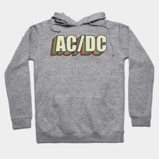 ACDC - Retro Rainbow Typography Style 70s Hoodie